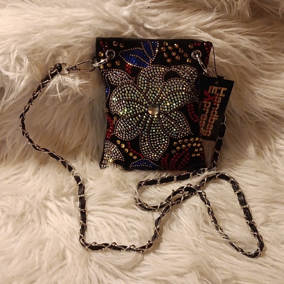 COLORFUL RHINESTONE PETITE CROSSBODY SLING - Picture 1 of 3